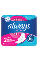 ALWAYS ULTRA SUPER PLUS HIGIĒNISKĀS PAKETES, 8GAB.
