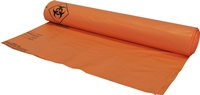 BĪSTAMO ATKRITUMU MAISI HDPE 5L 32.5X34.5CM, 15MK, 50 GAB., ORANŽI