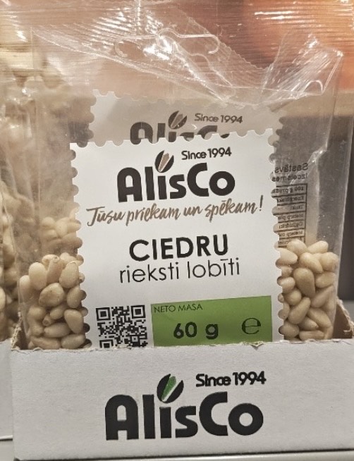 RIEKSTI ALIS CO CIEDRU 60G